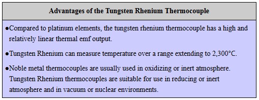 Advantages of the Tungsten Rhenium Thermocouple